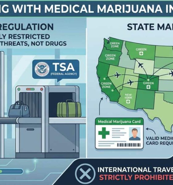 Consumir cannabis num avião nos Estados Unidos