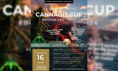 Cannabis Cup CBD na Ilha da Reunião, em agosto de 2026