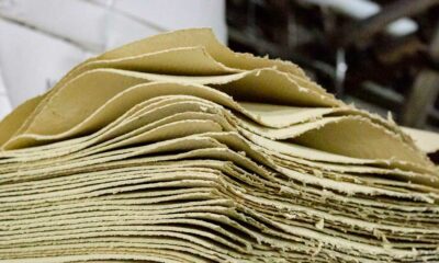 Fibras de cânhamo no papel reciclado